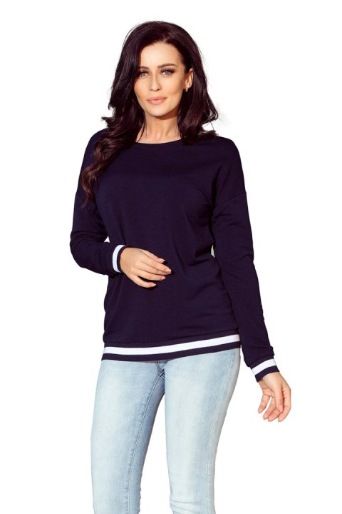 Wygodna bluza ze ściągaczami - granatowa Wygodna bluza ze ściągaczami - granatowa