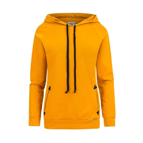 Bluza z kapturem i kieszonkami - kolor musztardowy
