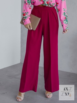 Wyrazista elegancja – bordowe spodnie Clara | Idealne do jesiennych zestawów