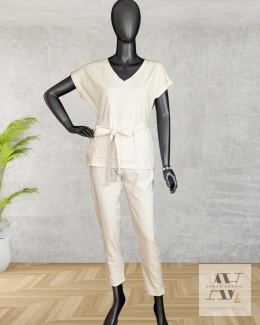 Komplet lniany Savanna – naturalny komfort na lato