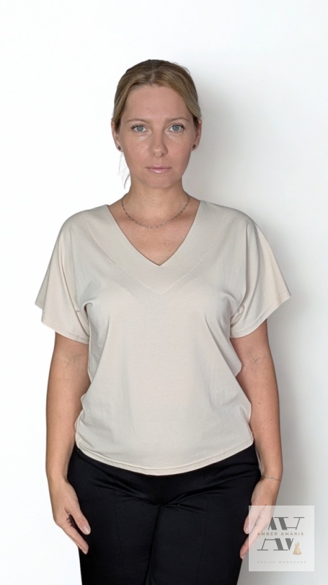 Oversize z klasą – Amelia w odcieniu piaskowym | Idealna do casualowych stylizacji