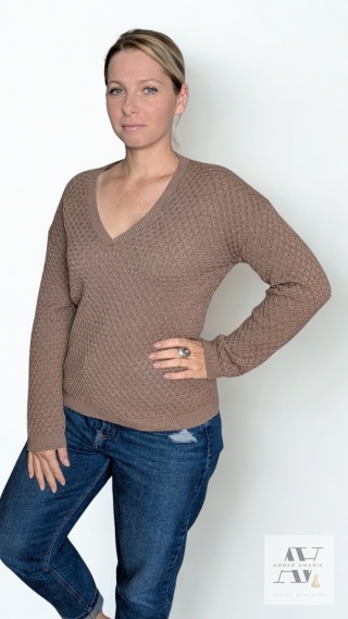 SOFIA – beżowy sweter z kaszmirem