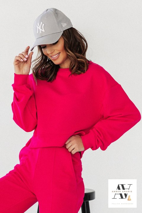 LAMIA Różowa krótka bluza LAMIA Różowa krótka bluza