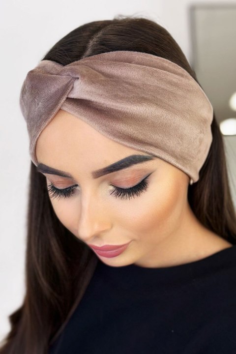 SHELLI Welurowa mocca opaska na głowę SHELLI Welurowa mocca opaska na głowę