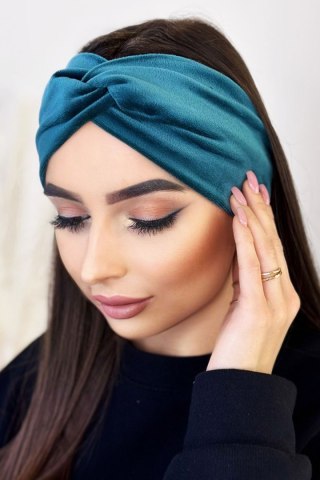 SHELLI Welurowa zielona opaska na głowę